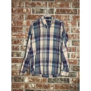 VTG Gant Long Sleeve Button Down Shirt Mens Large Foxhunt Plaid Classic Normcore